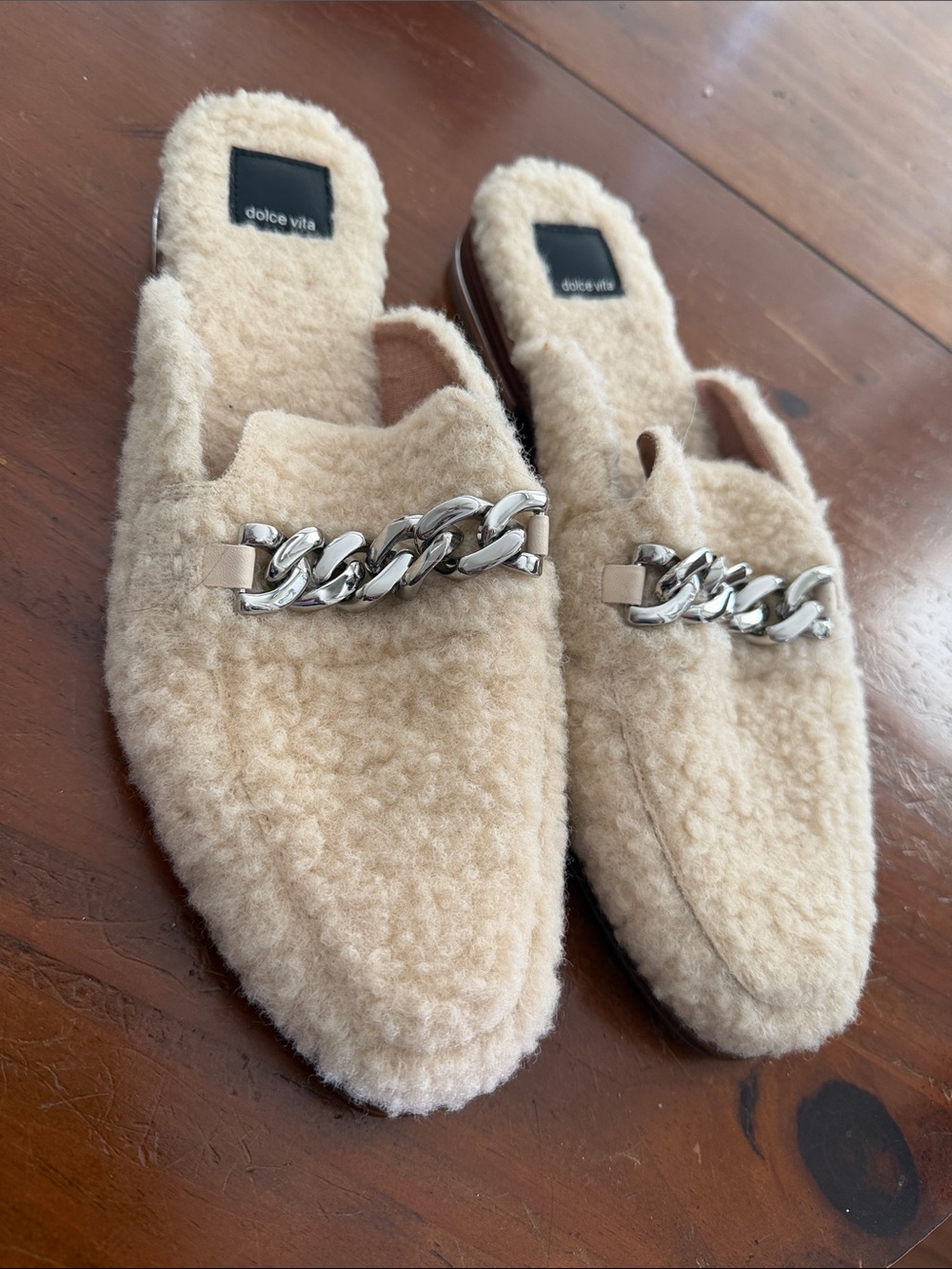 Like New Dolce Vita Shearling Mules size 9.5